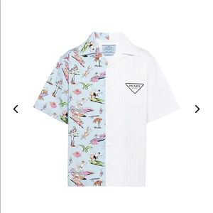 💯% authentic Prada Double Match poplin shirt